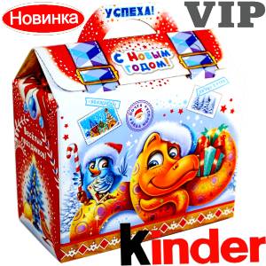 Сладкий подарок на Новый Год в жестяной упаковке весом 1200 грамм по цене 1762 руб в Бийске