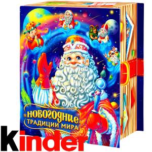 Детский новогодний подарок в картонной упаковке весом 850 грамм по цене 1330 руб в Бийске